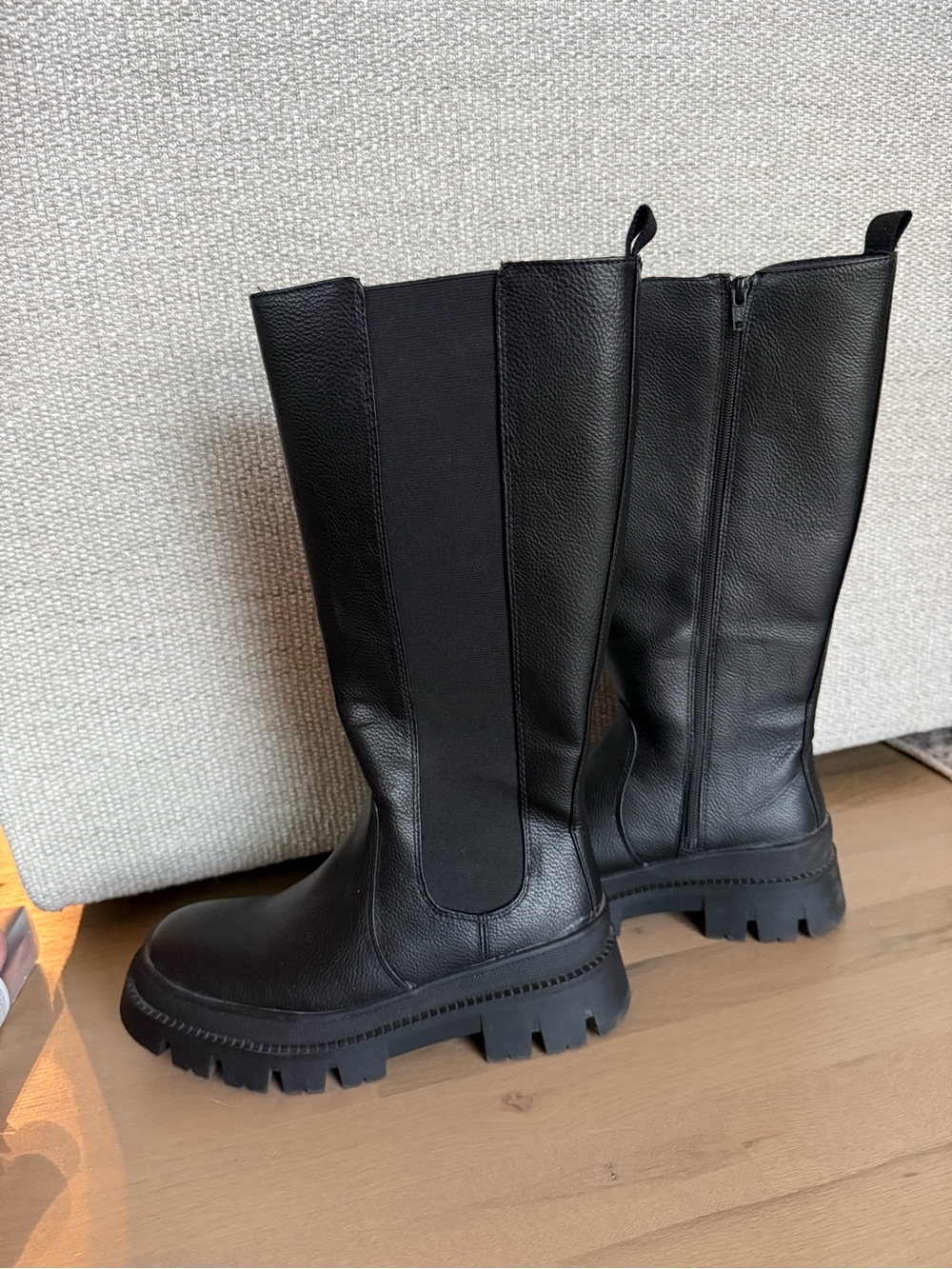 Target Black Lug Sole Mid-Calf Boots
